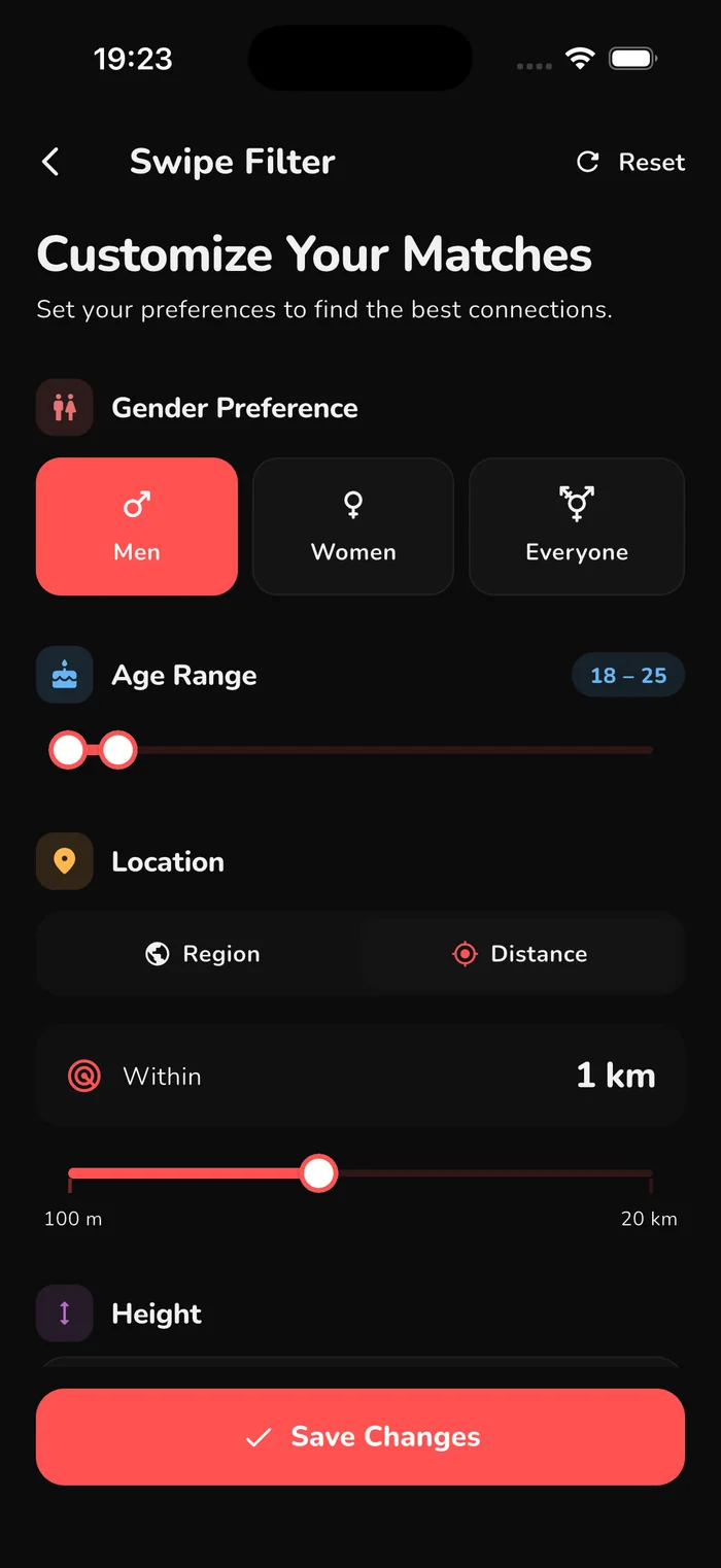CrushNest discovery filters